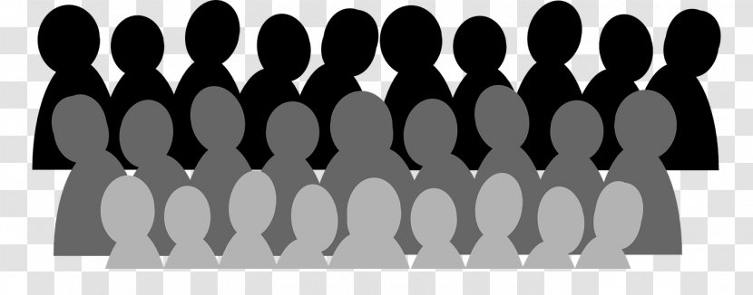 Silhouette Impersonal Verb - Monochrome - Pubic Crowd Transparent PNG