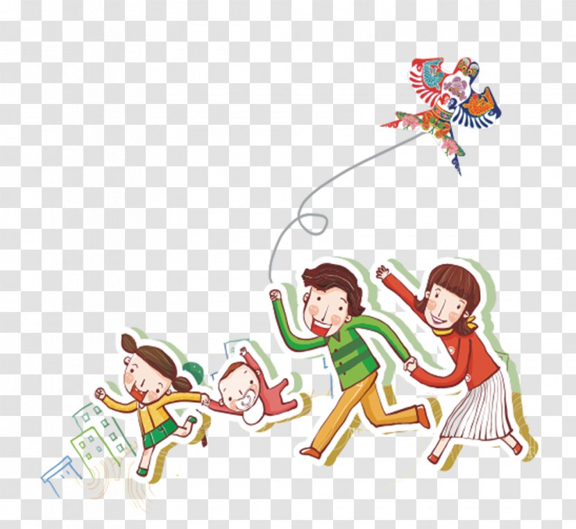 Kite - Cartoon - Spring Flying Transparent PNG
