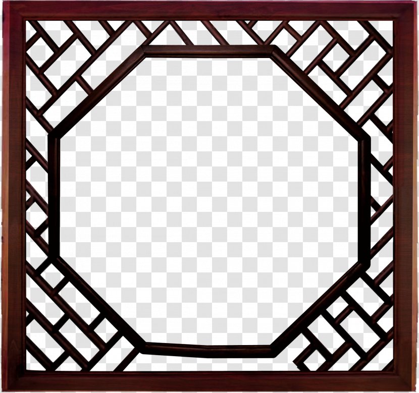 Maltese Dog Cross Fire Department Firefighter Clip Art - Black And White - Beautiful Exquisite Chinese Style Window Pattern Frame Transparent PNG
