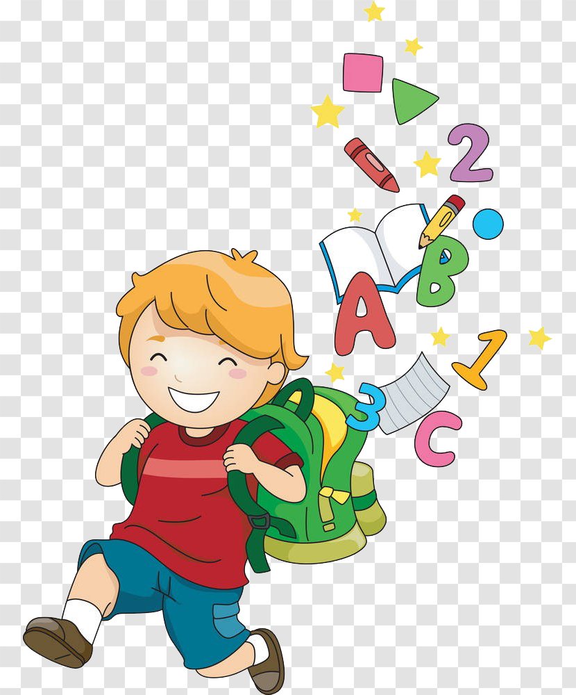 School Child Cartoon Clip Art - Flower - Children Learn Transparent PNG