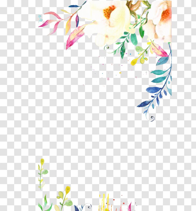 Watercolor Floral Background - Paint - Wildflower Plant Transparent PNG