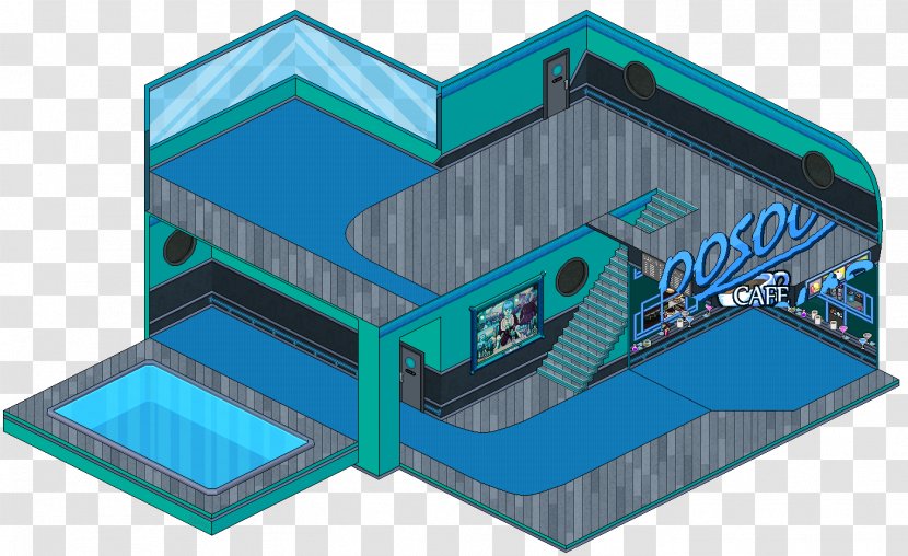 Habbo House Room Building Cafe - Nightclub Transparent PNG