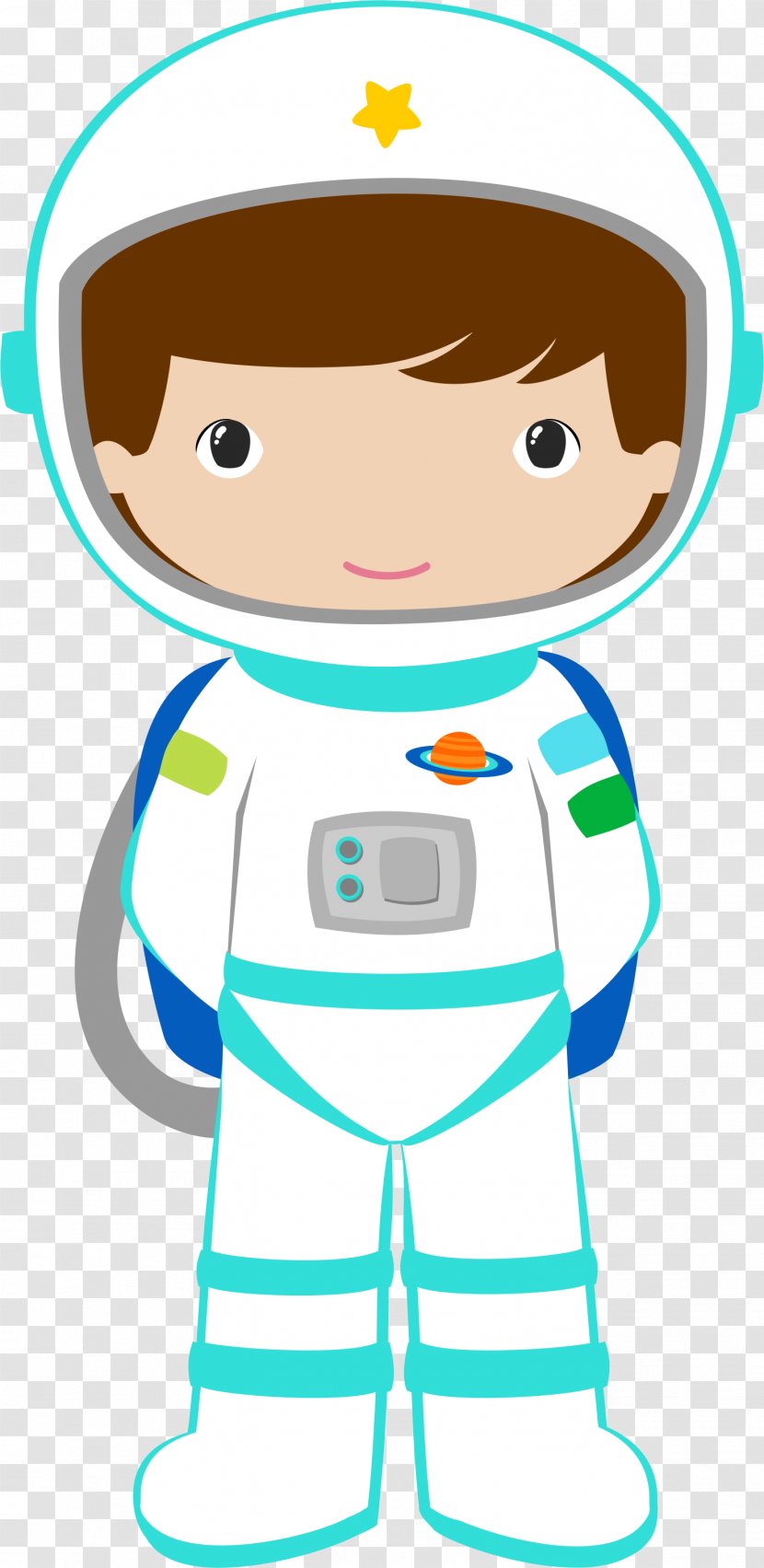 Astronaut Outer Space Solar System Suit - Watercolor Transparent PNG