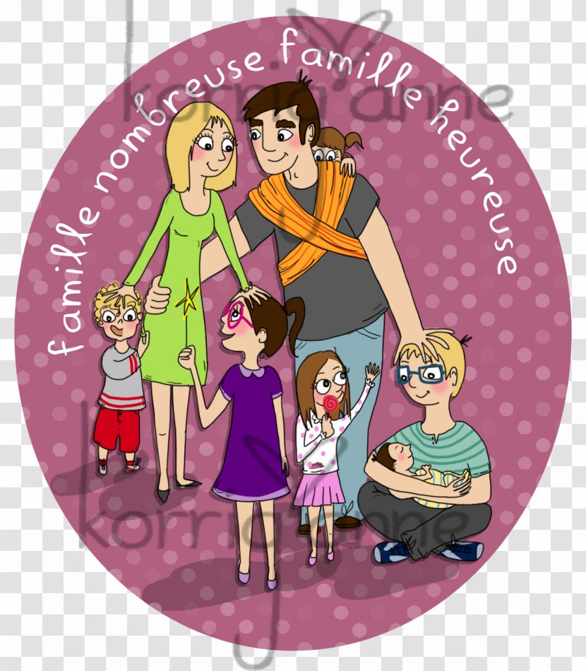 Large Family Cartoon Illustration Comics - Behavior - Bric Transparent PNG
