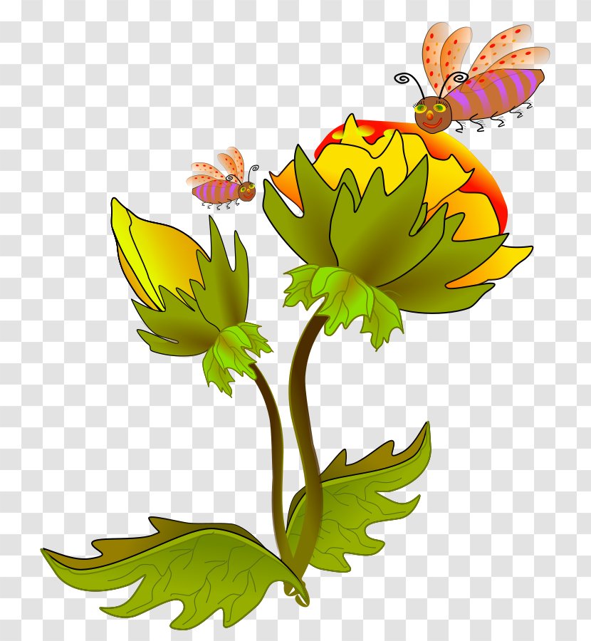 Honey Bee Flower Clip Art - Pollen - Home Improvement Clipart Transparent PNG