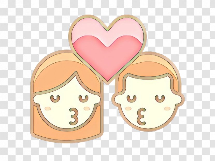 Cartoon Heart Pink Cheek Snack - Smile - Side Dish Finger Food Transparent PNG