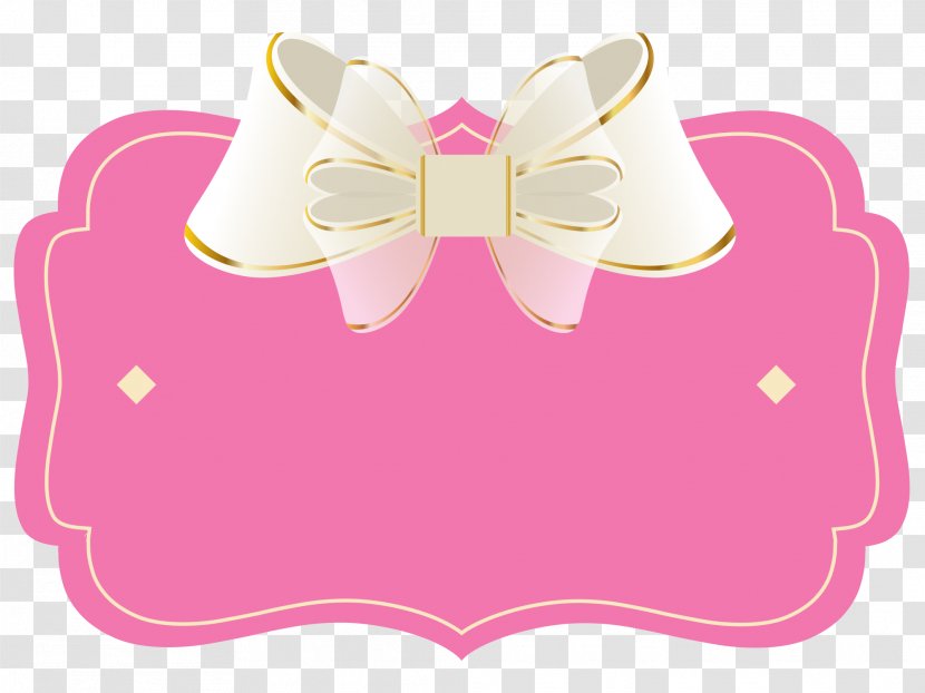 Butterfly Shoelace Knot Pink - Frame Transparent PNG