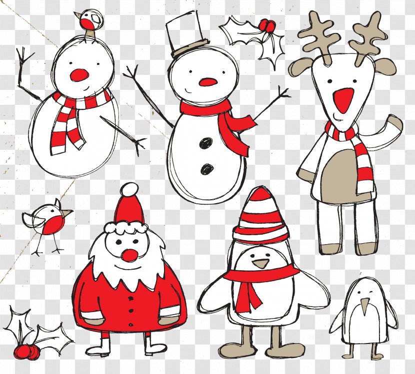 Santa Claus Reindeer Christmas Clip Art - Decoration - Snowman Transparent PNG