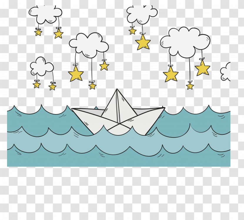 Paper Illustration - Text - Sea Sailing Boat Transparent PNG