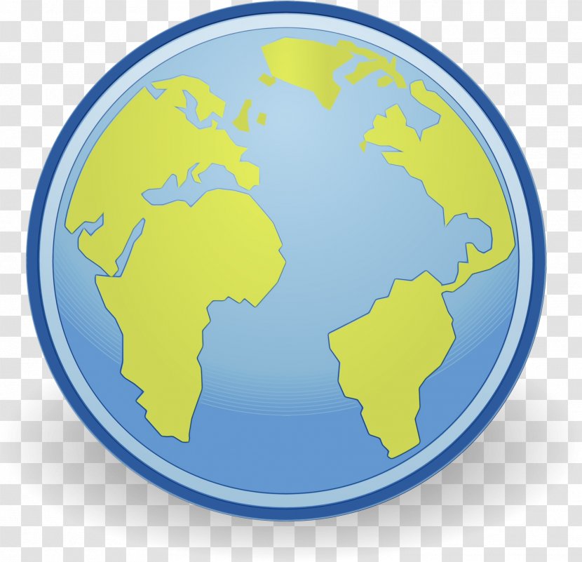 Globe World Yellow Earth Map - Interior Design - Planet Transparent PNG