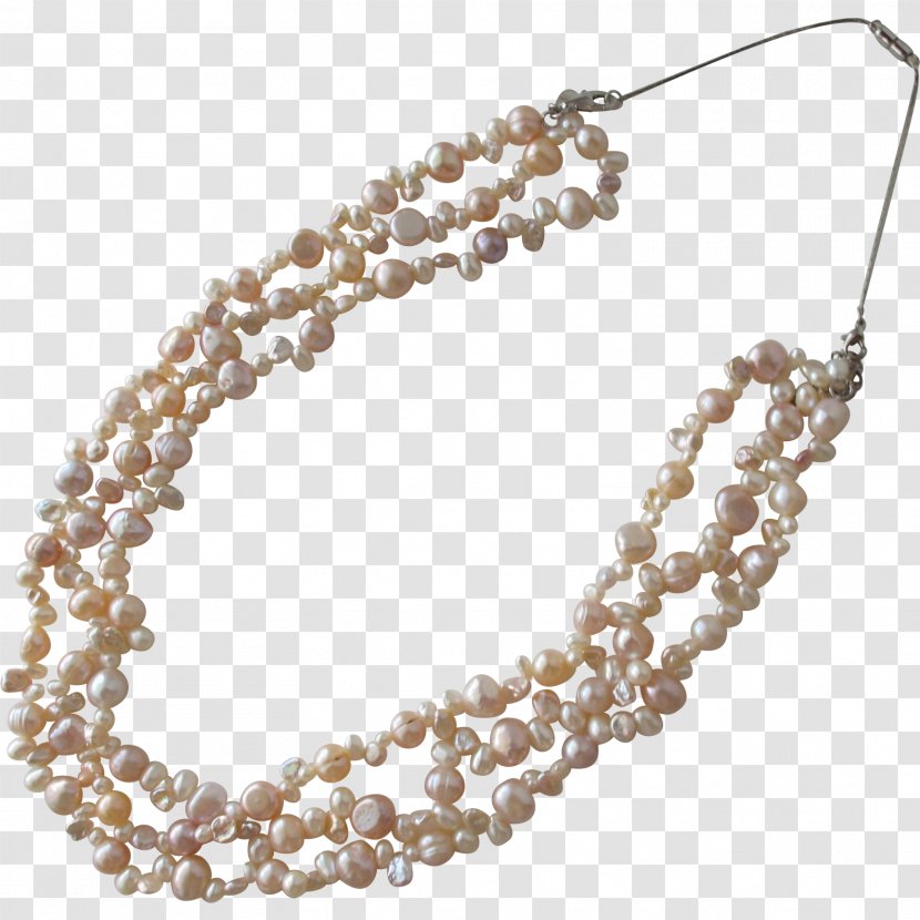 Baroque Pearl Necklace Cultured Freshwater Pearls Jewellery - Sterling Silver Transparent PNG
