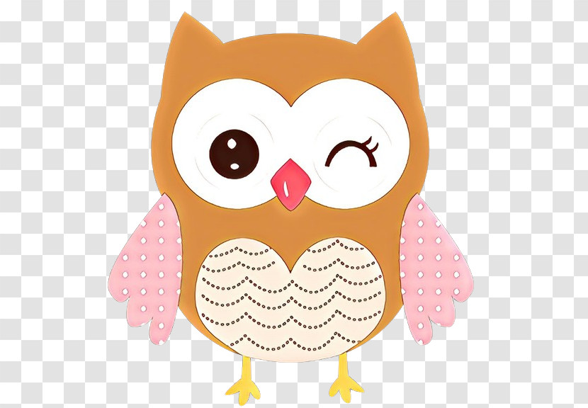 Owl Bird Pink Cartoon Bird Of Prey Transparent PNG
