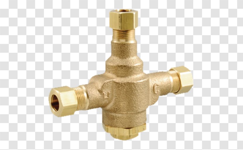 Brass Thermostatic Mixing Valve Ball Pressure-balanced Transparent PNG
