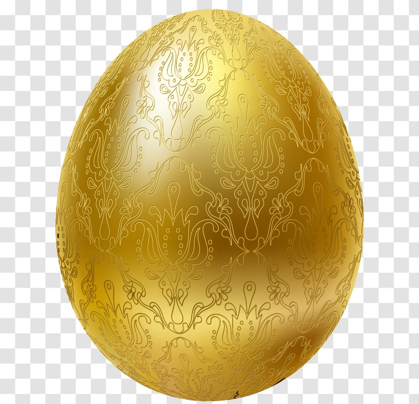 Easter Egg Gold Sphere Transparent PNG
