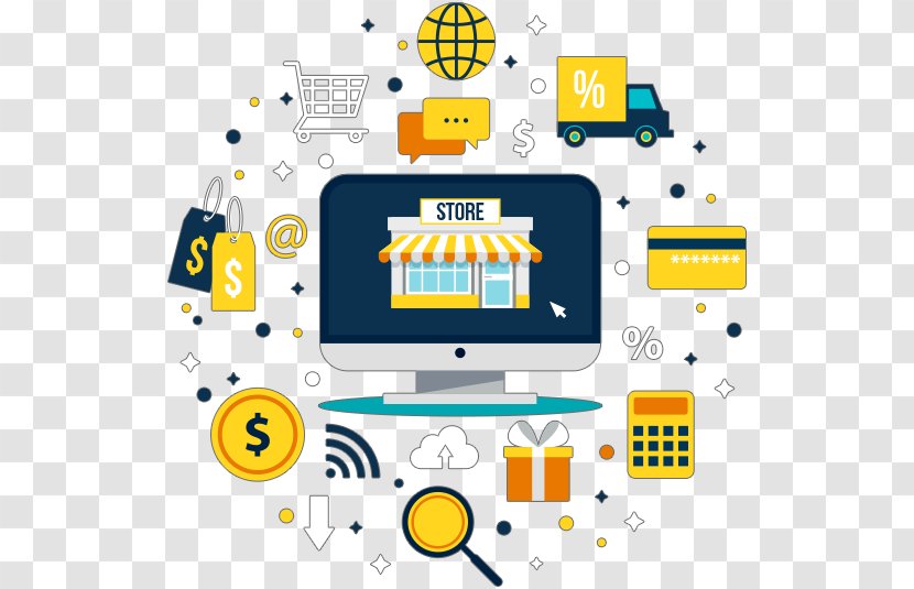 Web Development Online Marketplace E-commerce Shopping Design - Yellow Transparent PNG