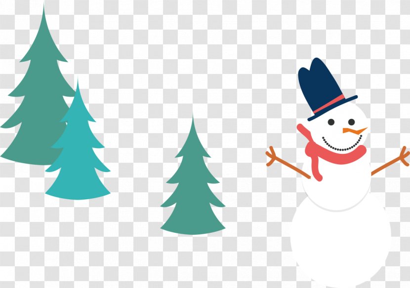 Christmas Tree Snowman - And Pine Transparent PNG