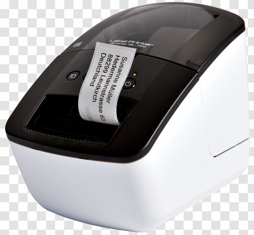 Label Printer Paper Brother QL-700 Thermal Printing Transparent PNG