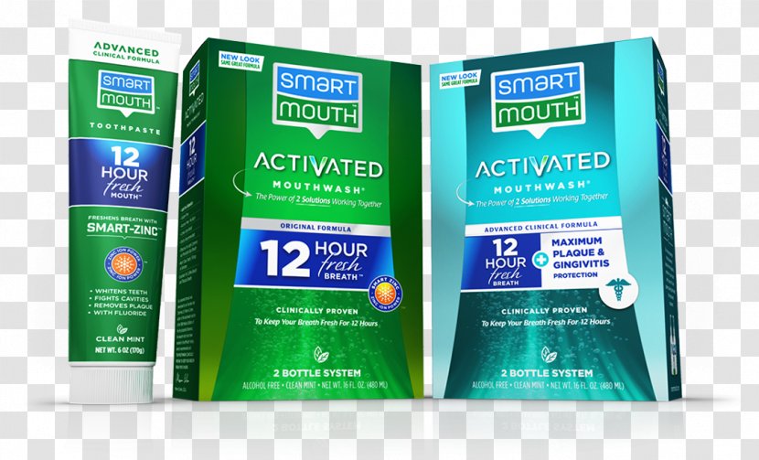 Smartmouth Original Activated Mouthwash Mint Brand Transparent PNG