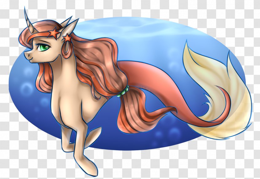 Marine Mammal Mermaid Horse Cartoon - Organism Transparent PNG