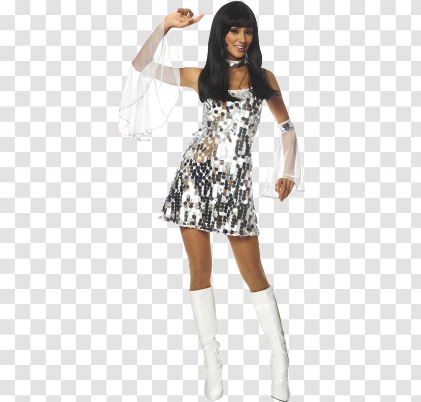 1970s In Western Fashion Sequin Costume Disco - Dance Dresses Skirts Costumes - Dress Transparent PNG