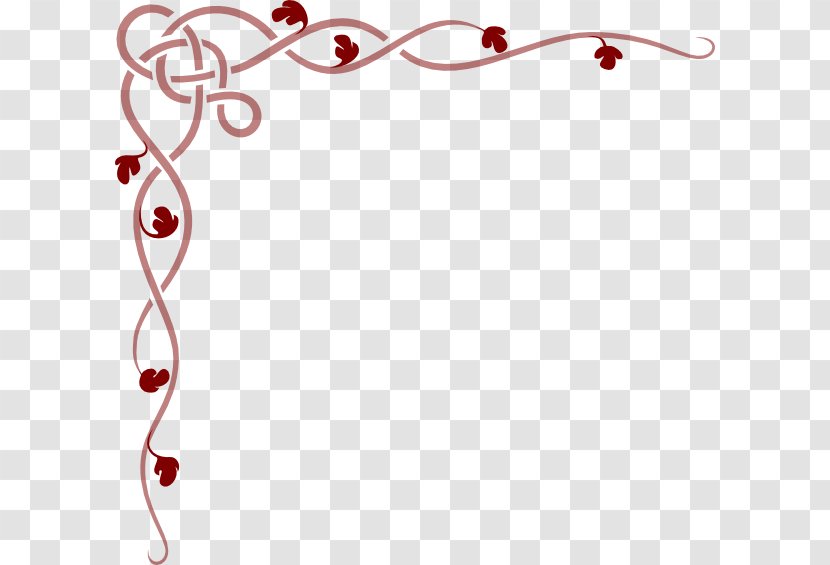 Vine Rose Clip Art - Page Border Transparent PNG
