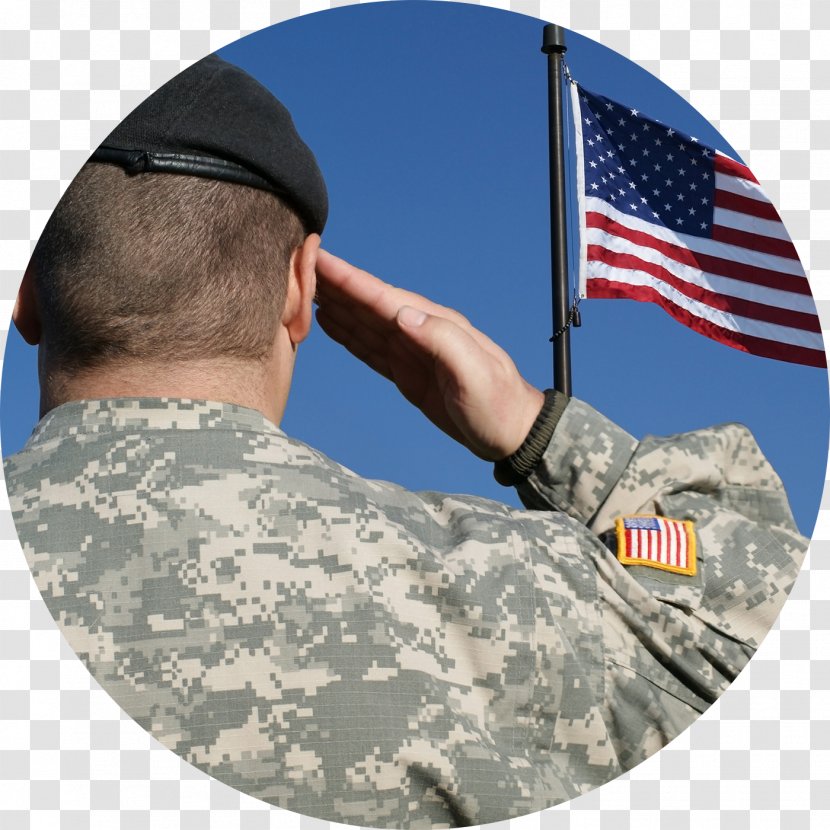 Flag Of The United States Salute Soldier Military - Saluting Transparent PNG