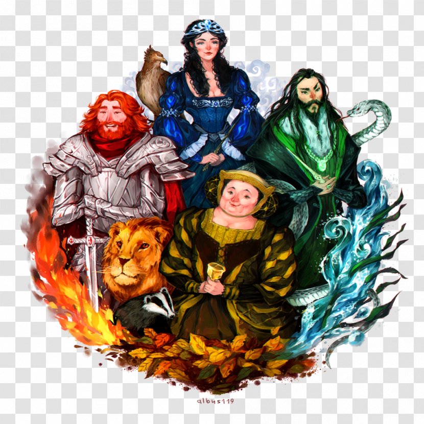 Hogwarts Founders Harry Potter Drawing Fan Art - Fictional Universe Of Transparent PNG