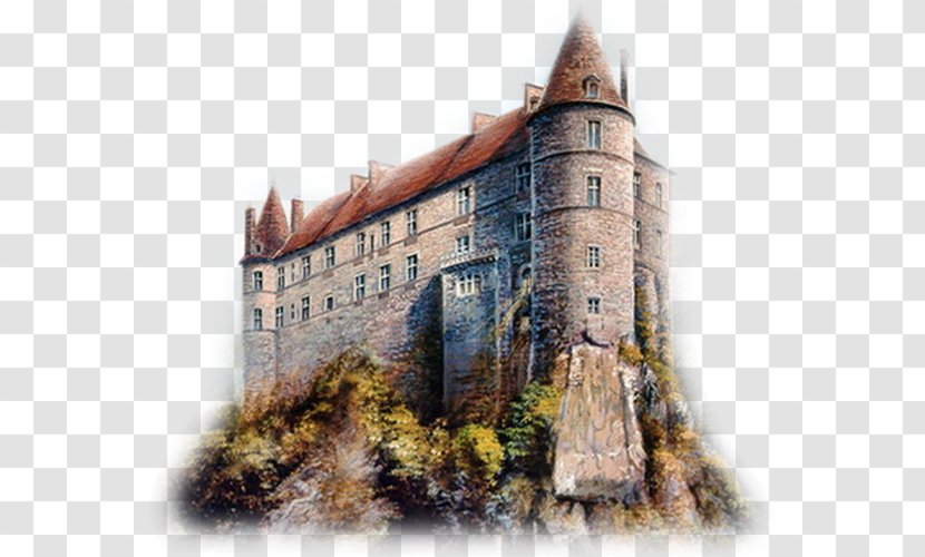 Middle Ages Bran Castle Painting Art - Medieval Architecture Transparent PNG