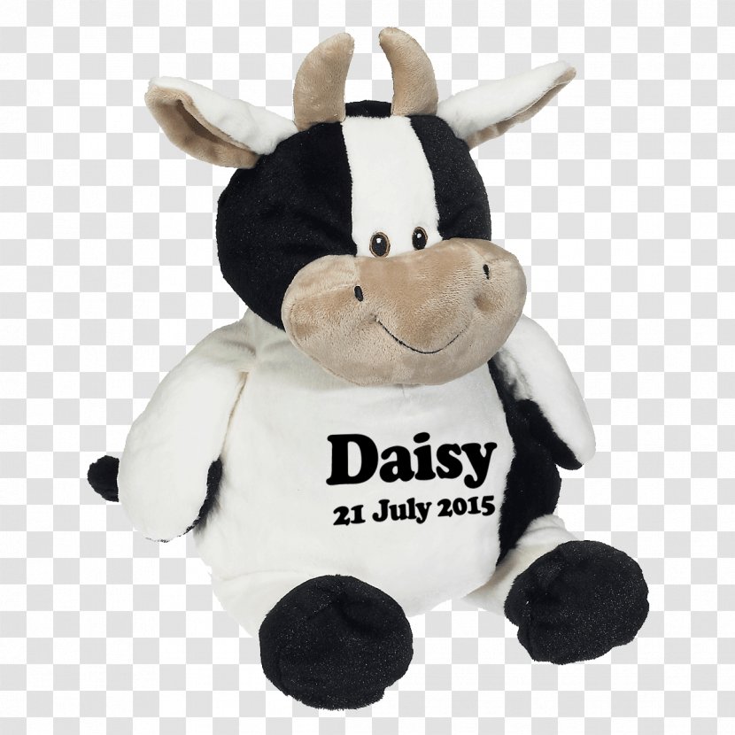 Embroidery Sewing Textile Stuffed Animals & Cuddly Toys Cattle - Black And White Cow Plush Transparent PNG