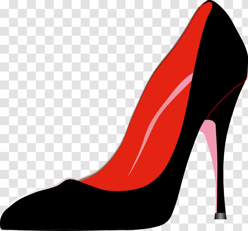 Shoe High-heeled Footwear Stiletto Heel Clip Art - Dress Boot - Black High Heels Transparent PNG