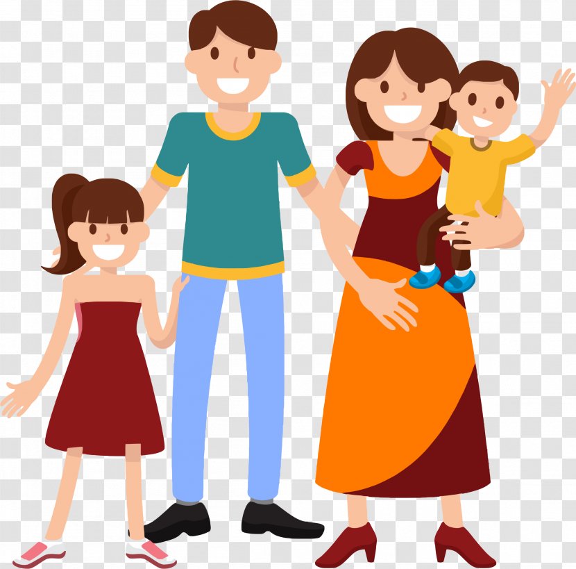 Family Smile Happiness Clip Art - Silhouette - Cartoon Transparent PNG