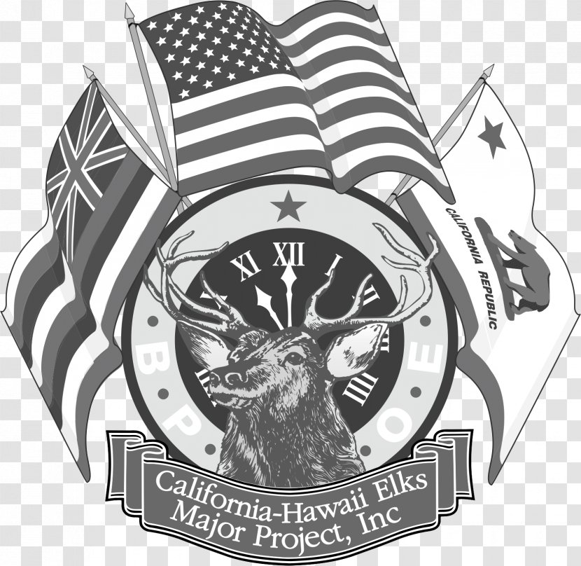 Benevolent And Protective Order Of Elks Brand Pattern - Monochrome - Flag Pull Element Transparent PNG