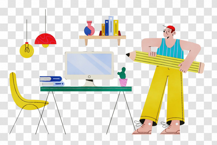 Easel M Furniture Yellow Line Easel Transparent PNG