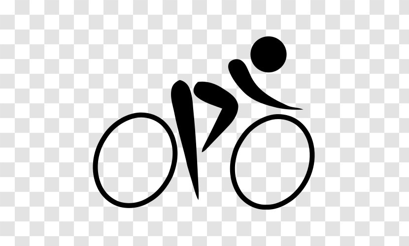 Olympic Games Road Cycling Pictogram Clip Art - Monochrome Transparent PNG