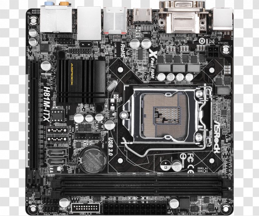 Intel Mini-ITX LGA 1150 ASRock Motherboard - Parallel Ata Transparent PNG