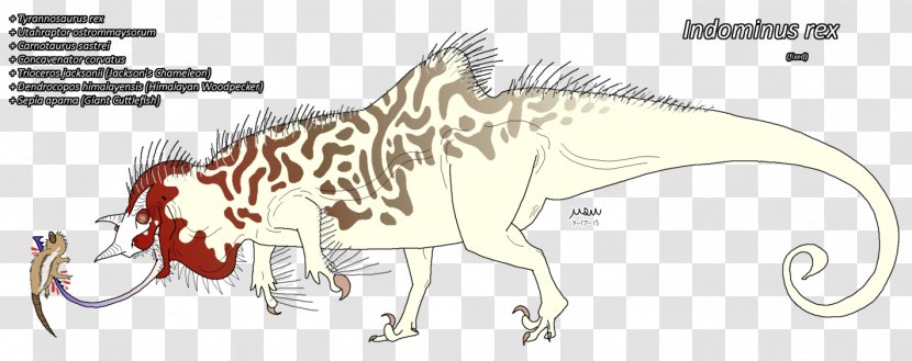 Tyrannosaurus Giganotosaurus Indominus Rex Spinosaurus Velociraptor - Watercolor - Jurassic Animals Transparent PNG