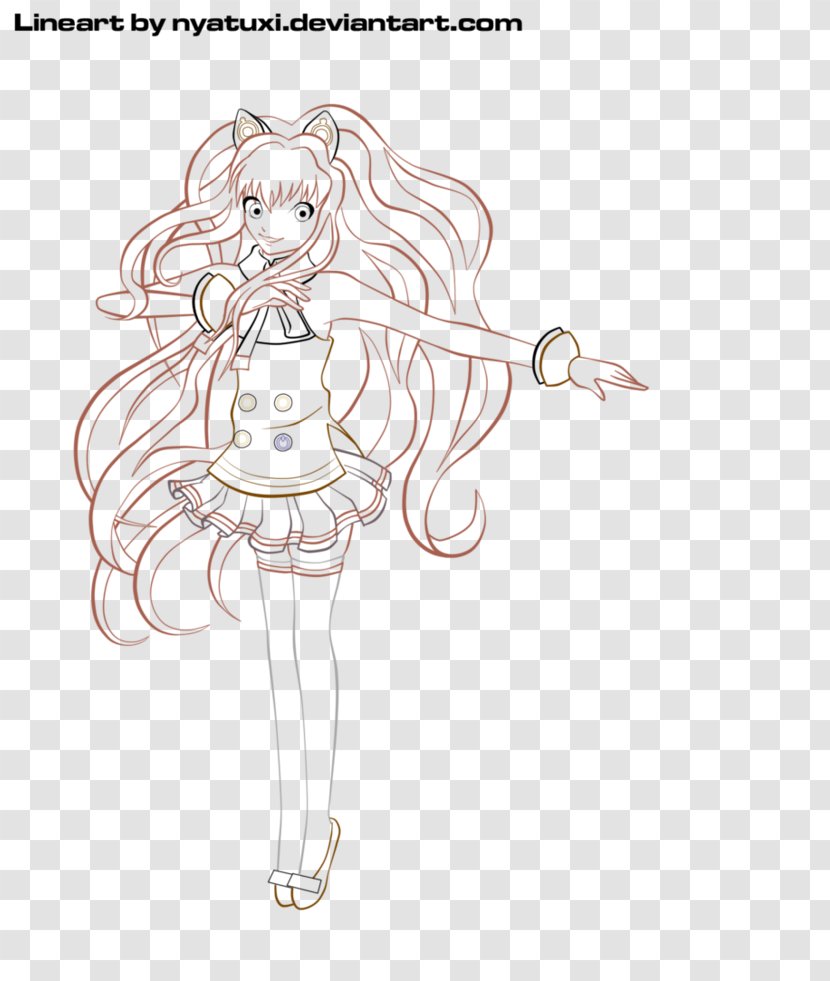 SeeU Line Art Hatsune Miku Vocaloid Sketch - Silhouette Transparent PNG