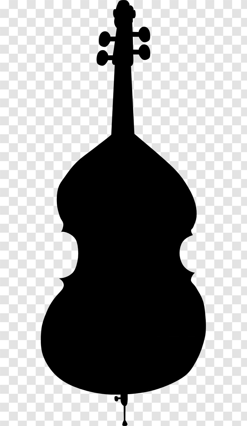 Double Bass Musical Instruments Cello String - Silhouette Transparent PNG