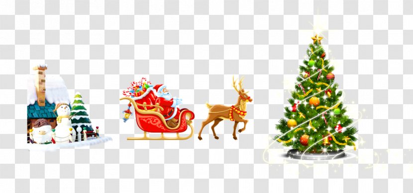 Christmas Tree Santa Claus Ornament - Holiday Greetings - Creative Transparent PNG