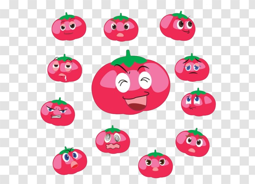 Drawing Clip Art - Fruit - Multi Cartoon Face Tomatoes Transparent PNG