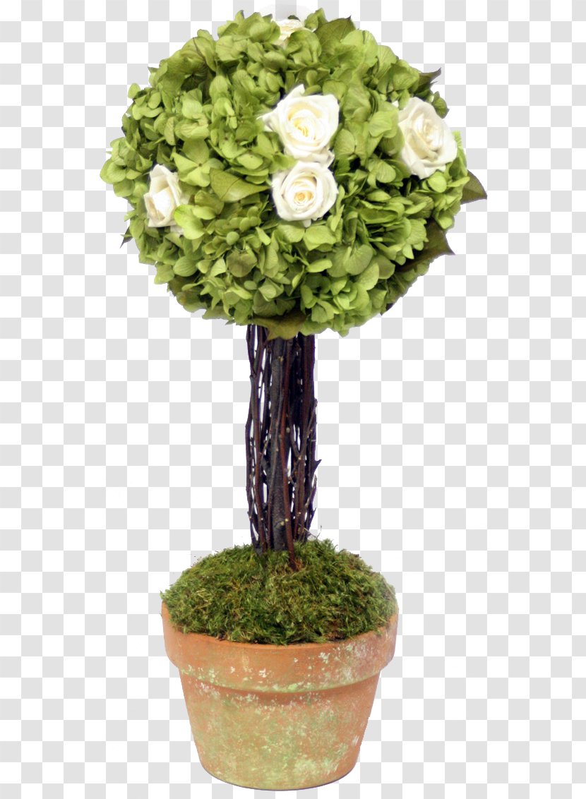 Floral Design Topiary Artificial Flower Tree Hydrangea - Rose Family Transparent PNG