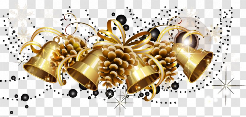 American Drum Horse Christmas - Gold - Bell Transparent PNG
