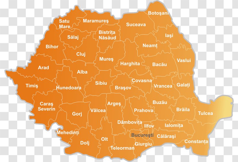 Socialist Republic Of Romania National Flag Map - Orange Transparent PNG