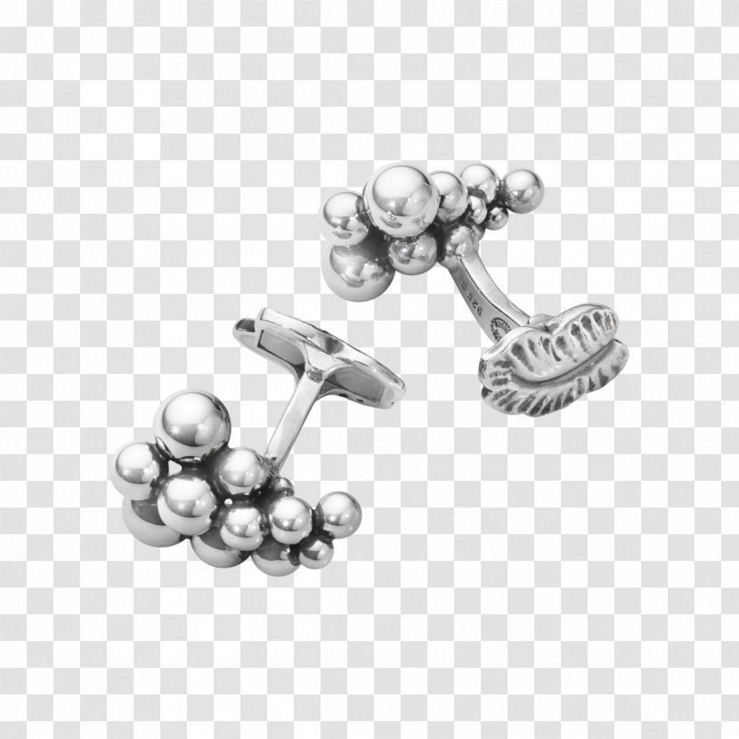 Cufflink Earring Sterling Silver Jewellery - Georg Jensen Transparent PNG