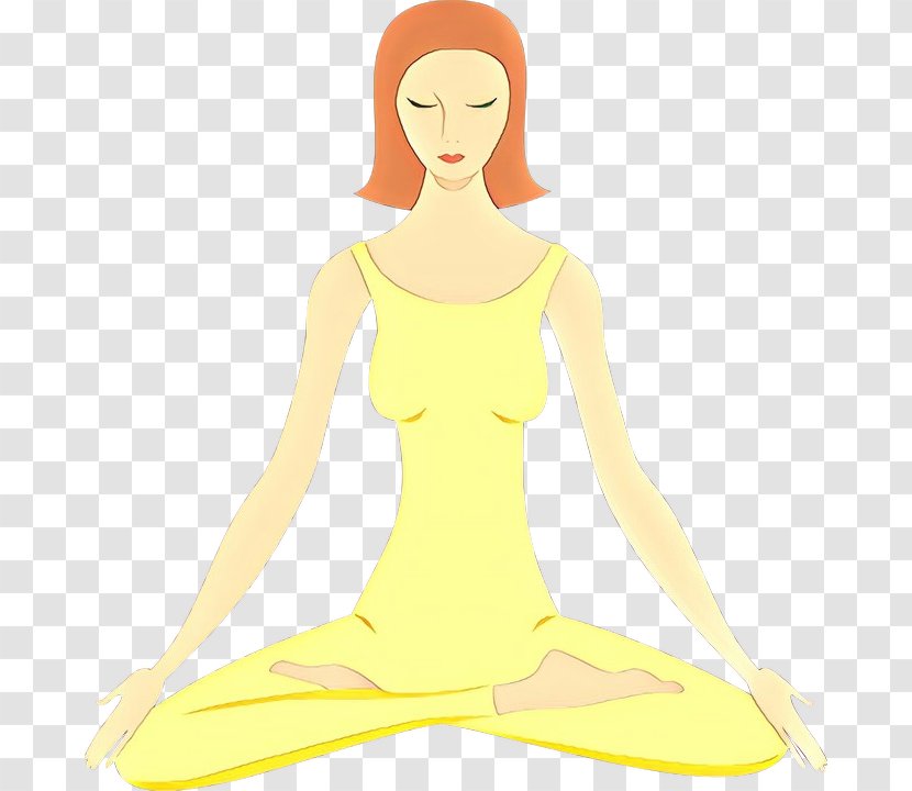Meditation Yoga Physical Fitness Sitting Yellow - Leg - Kneeling Neck Transparent PNG