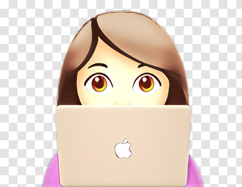 Apple Color Emoji Human Skin Light Woman - Smile Ear Transparent PNG