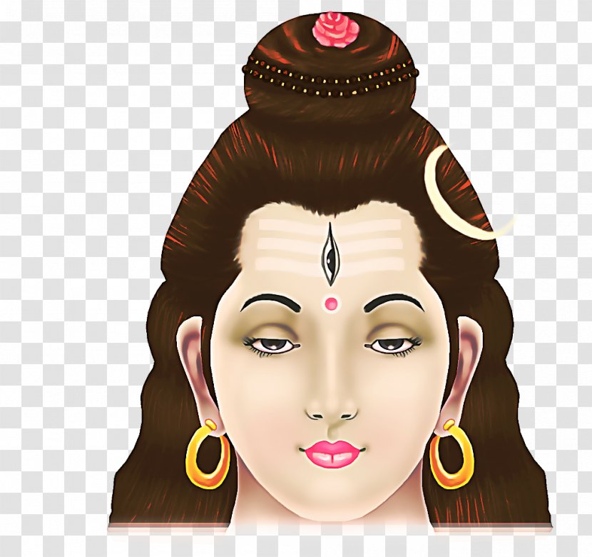 Ganesha Art - Temple Black Hair Transparent PNG
