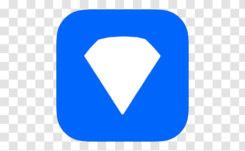 Electric Blue Triangle Area Symbol - MetroUI Apps BeJeweled Transparent PNG
