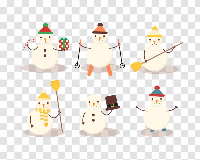 Snowman Christmas Icon - Fictional Character - 6 Naughty Design Vector Material Transparent PNG