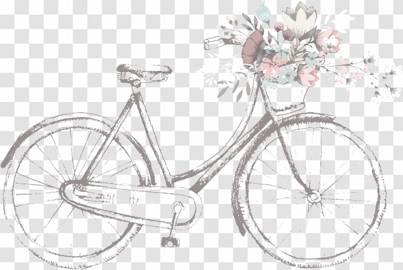 Clip Art Bicycle Illustration Drawing Image - Hub Gear - Bbike Graphic Transparent PNG